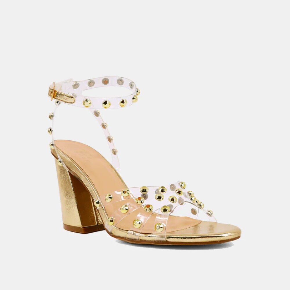 NEW - Gioia Gold Chunky Heels